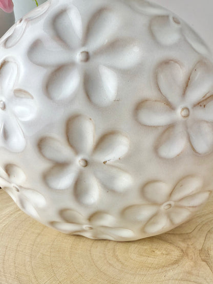 Ceramic Daisy Oval Vase