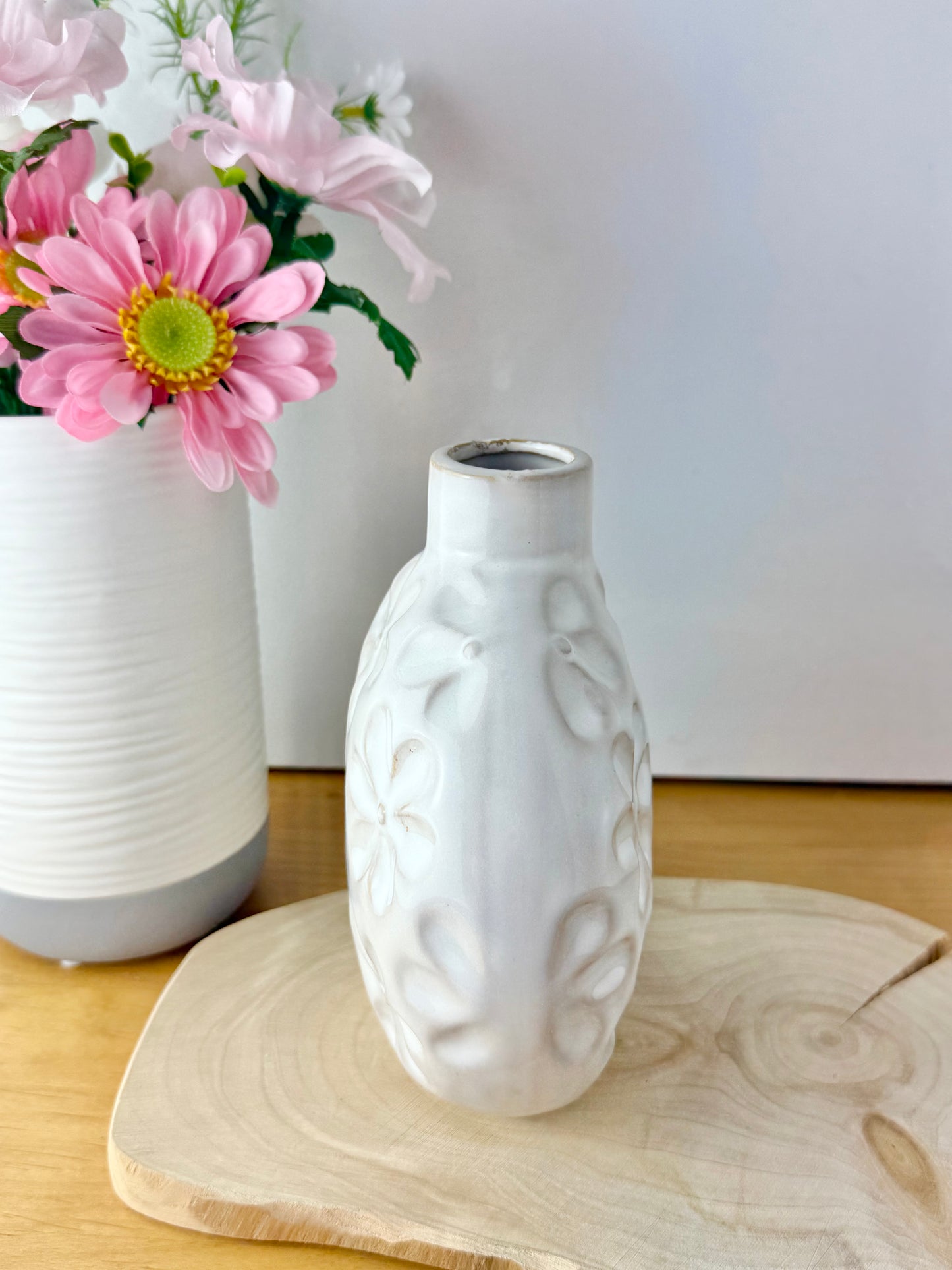 Ceramic Daisy Oval Vase
