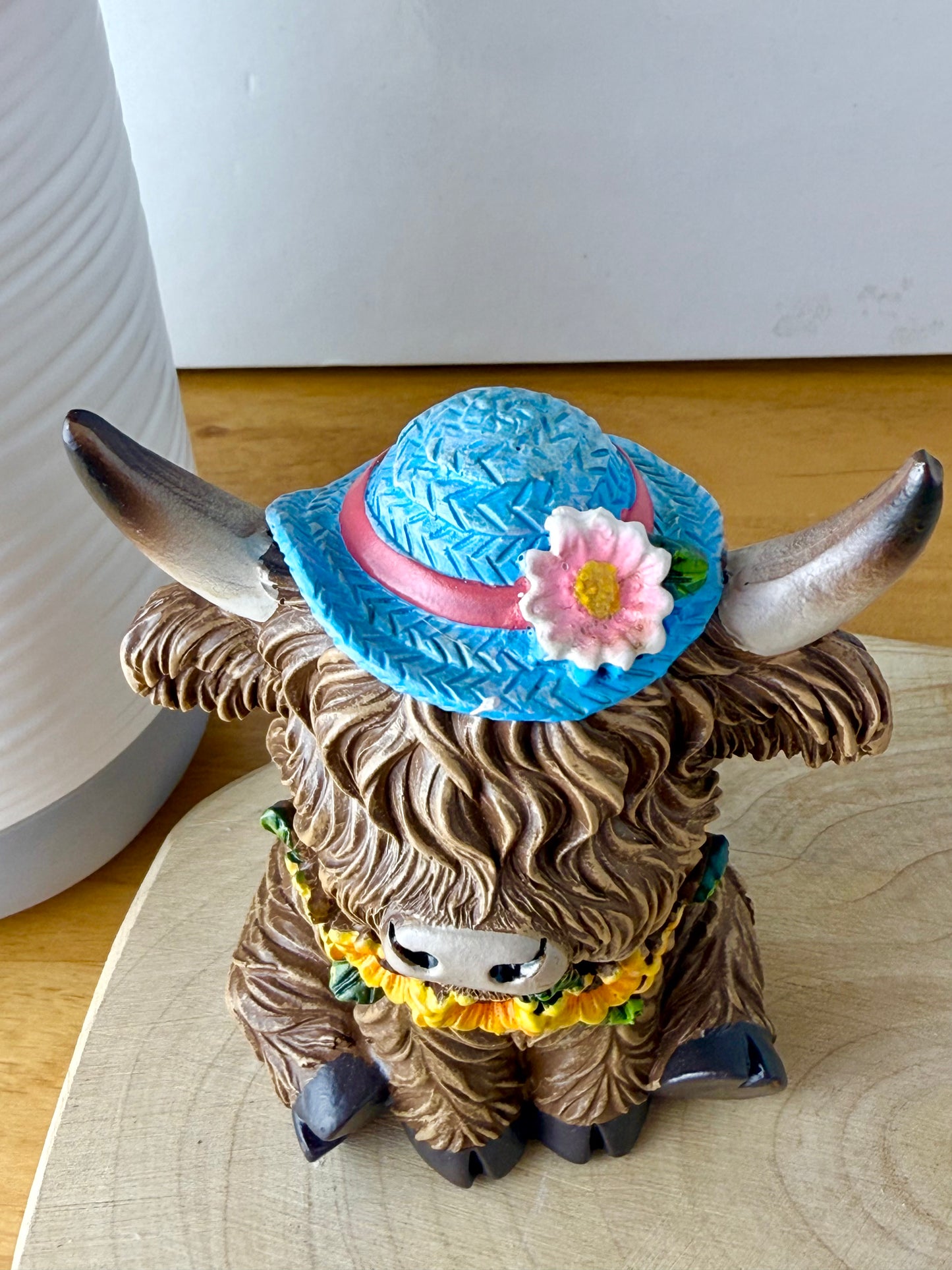 Highland Cows with Flowers