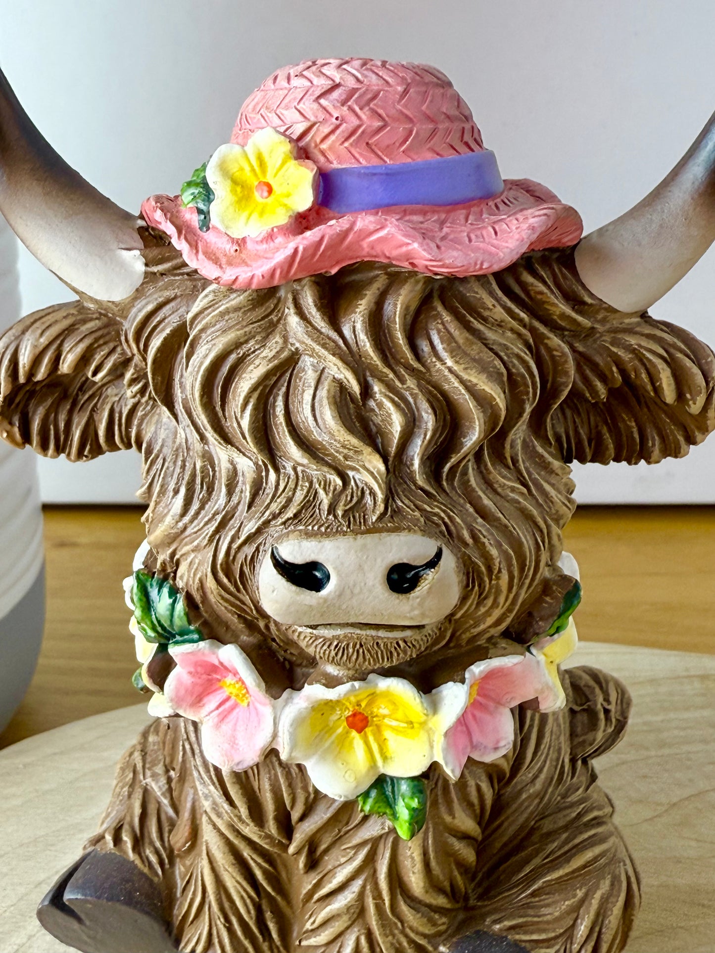 Highland Cows with Flowers