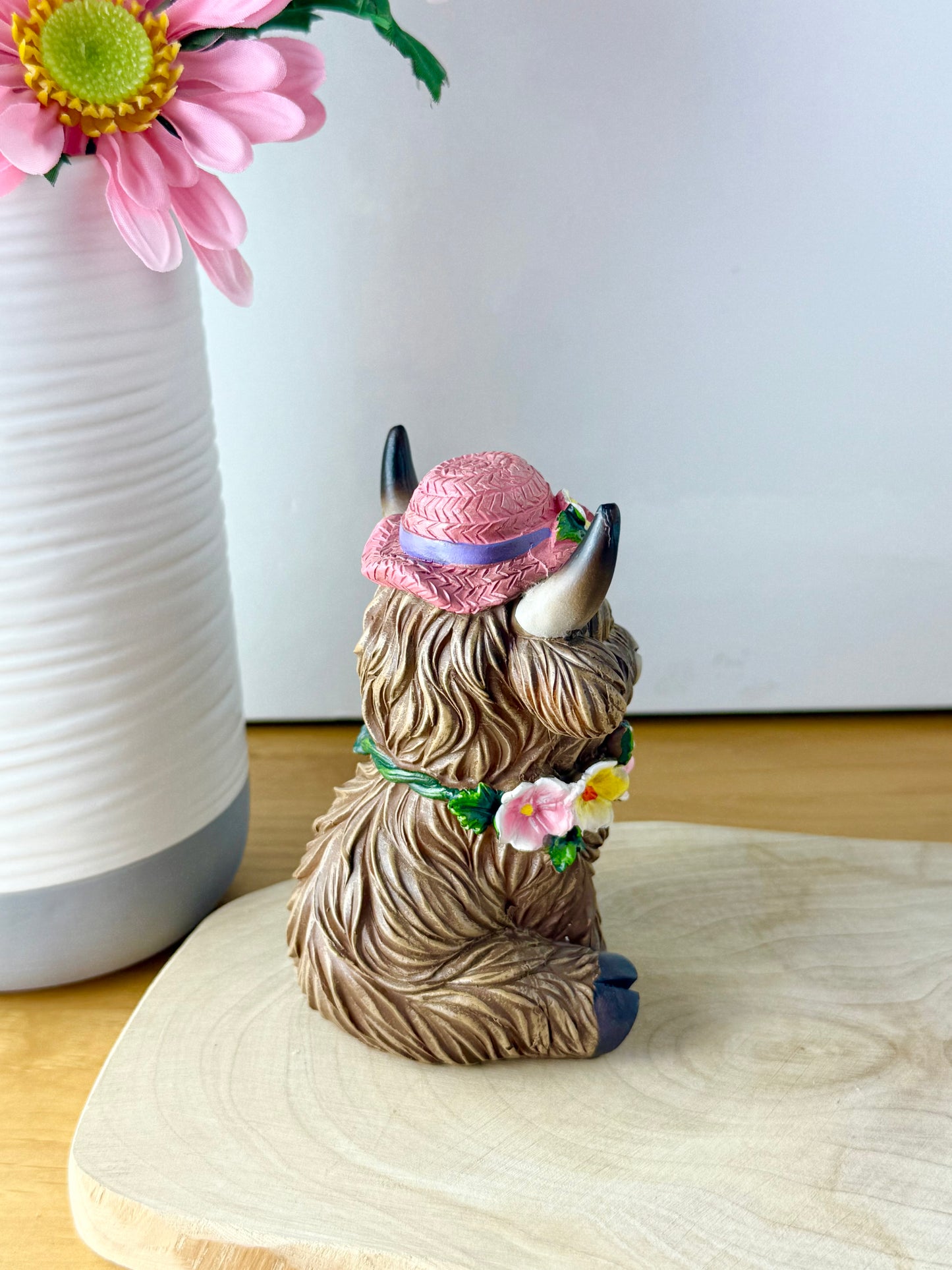 Highland Cows with Flowers