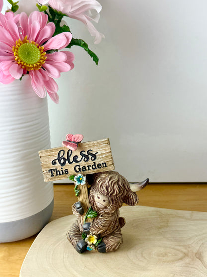 Highland Cows with Signs