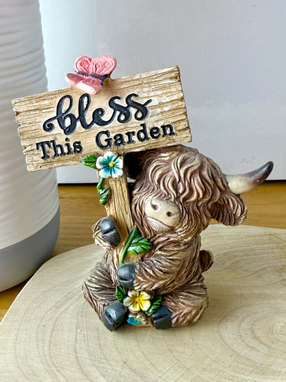 Highland Cows with Signs