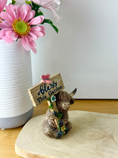 Highland Cows with Signs