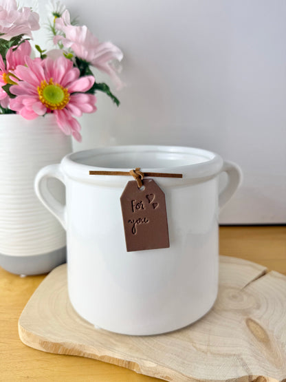 White Ceramic For You Pot - 2 sizes