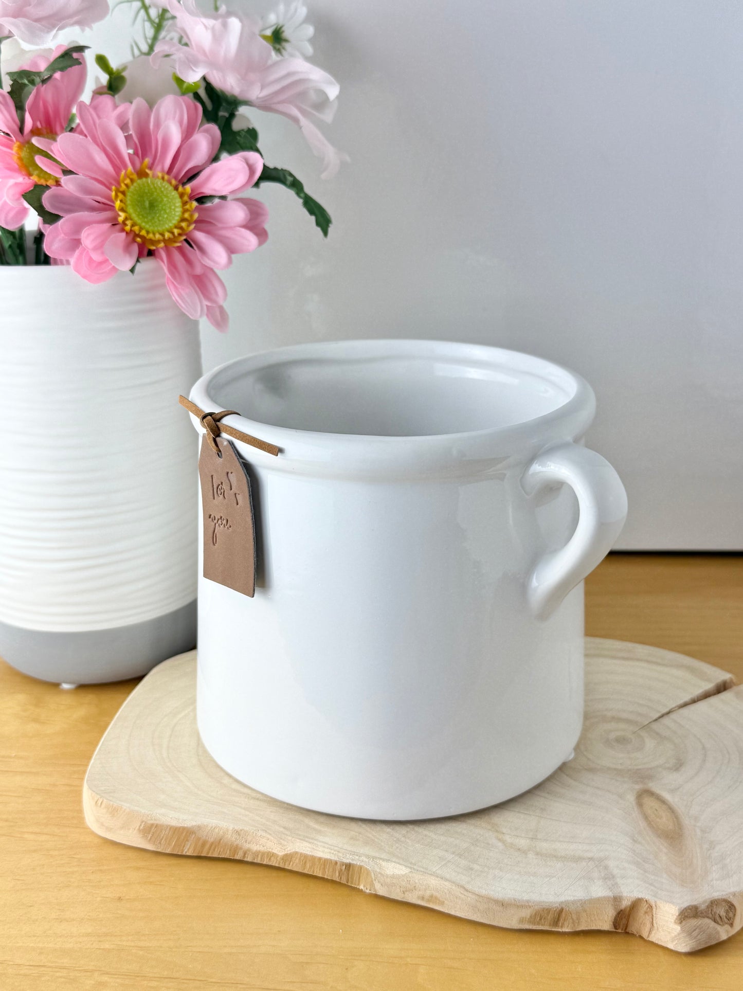 White Ceramic For You Pot - 2 sizes