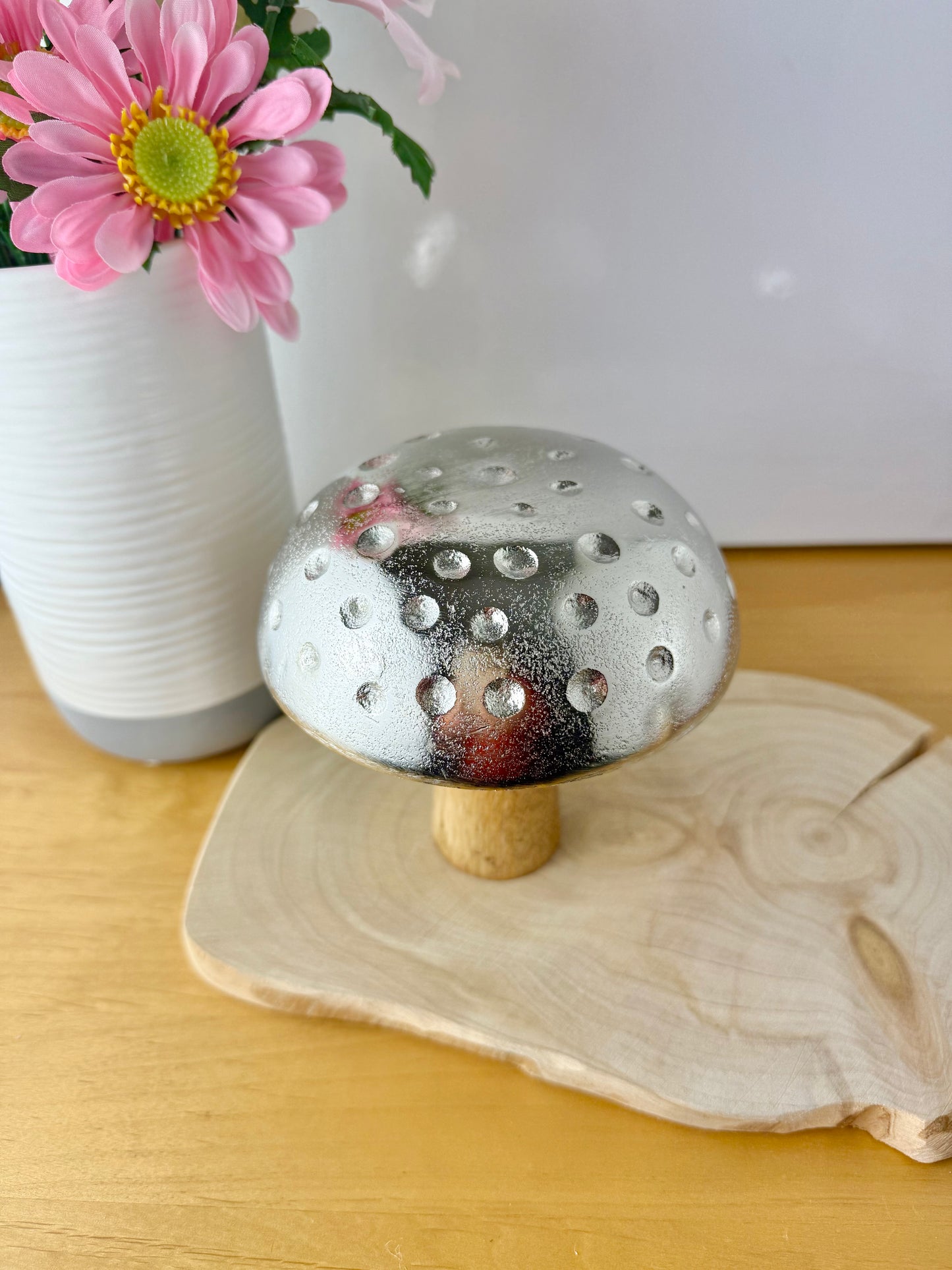 Metal & Mango Wood Mushrooms - 2 sizes