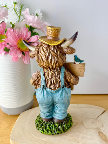 Highland Cows wearing dungarees - Large