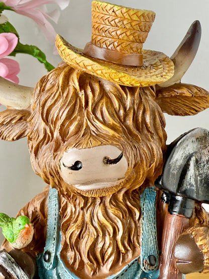 Highland Cows wearing dungarees - Large