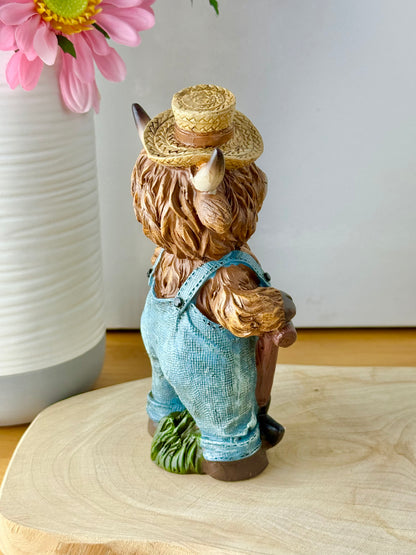 Highland Cows wearing dungarees - Small