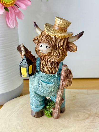 Highland Cows wearing dungarees - Small