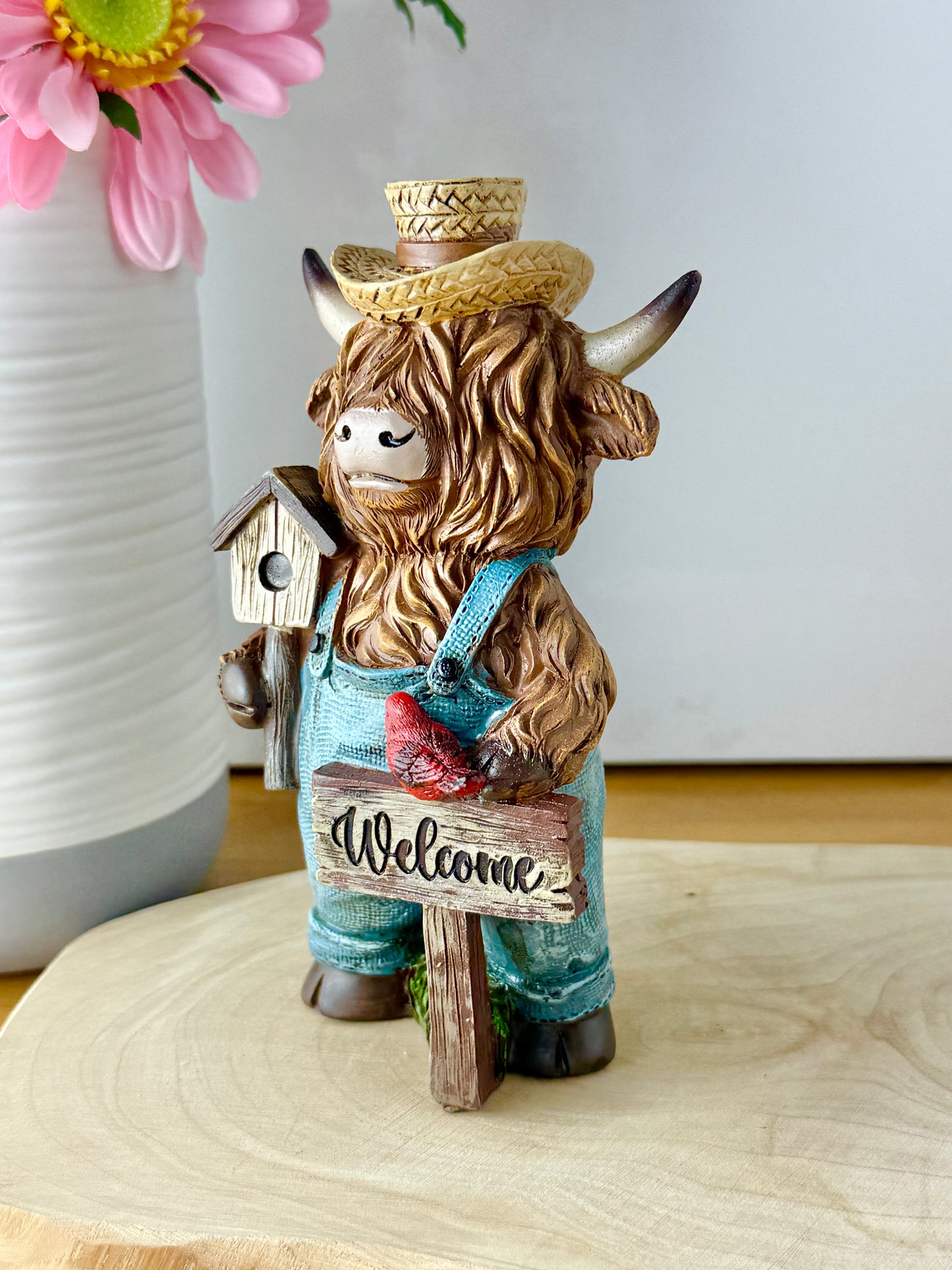 Highland Cows wearing dungarees - Small