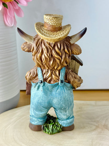 Highland Cows wearing dungarees - Small