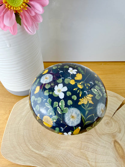 Wooden Mushroom - Floral - 2 sizes