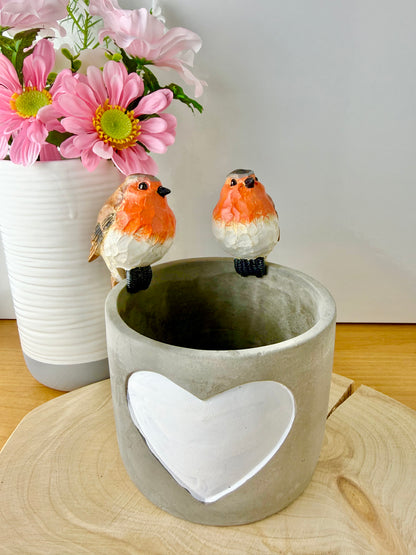 Carved Robin Plant Pot Hanger - 2 designs