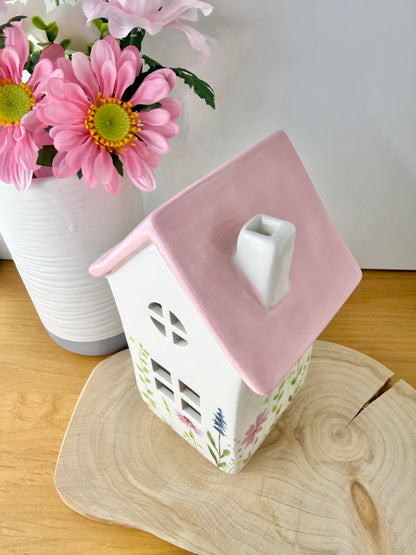 Meadow House Pink Tealight Holder - 2 sizes