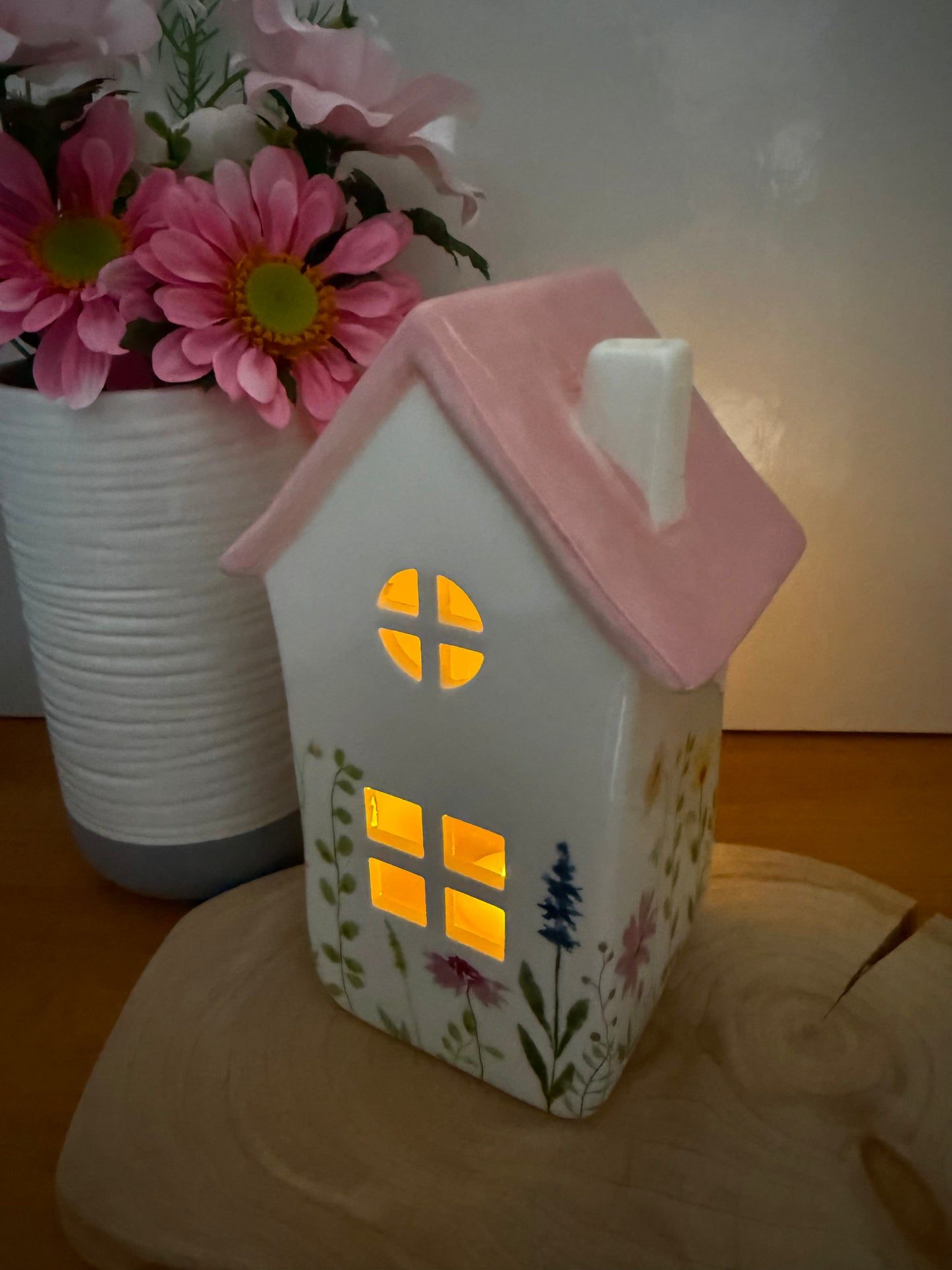 Meadow House Pink Tealight Holder - 2 sizes