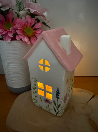 Meadow House Pink Tealight Holder - 2 sizes