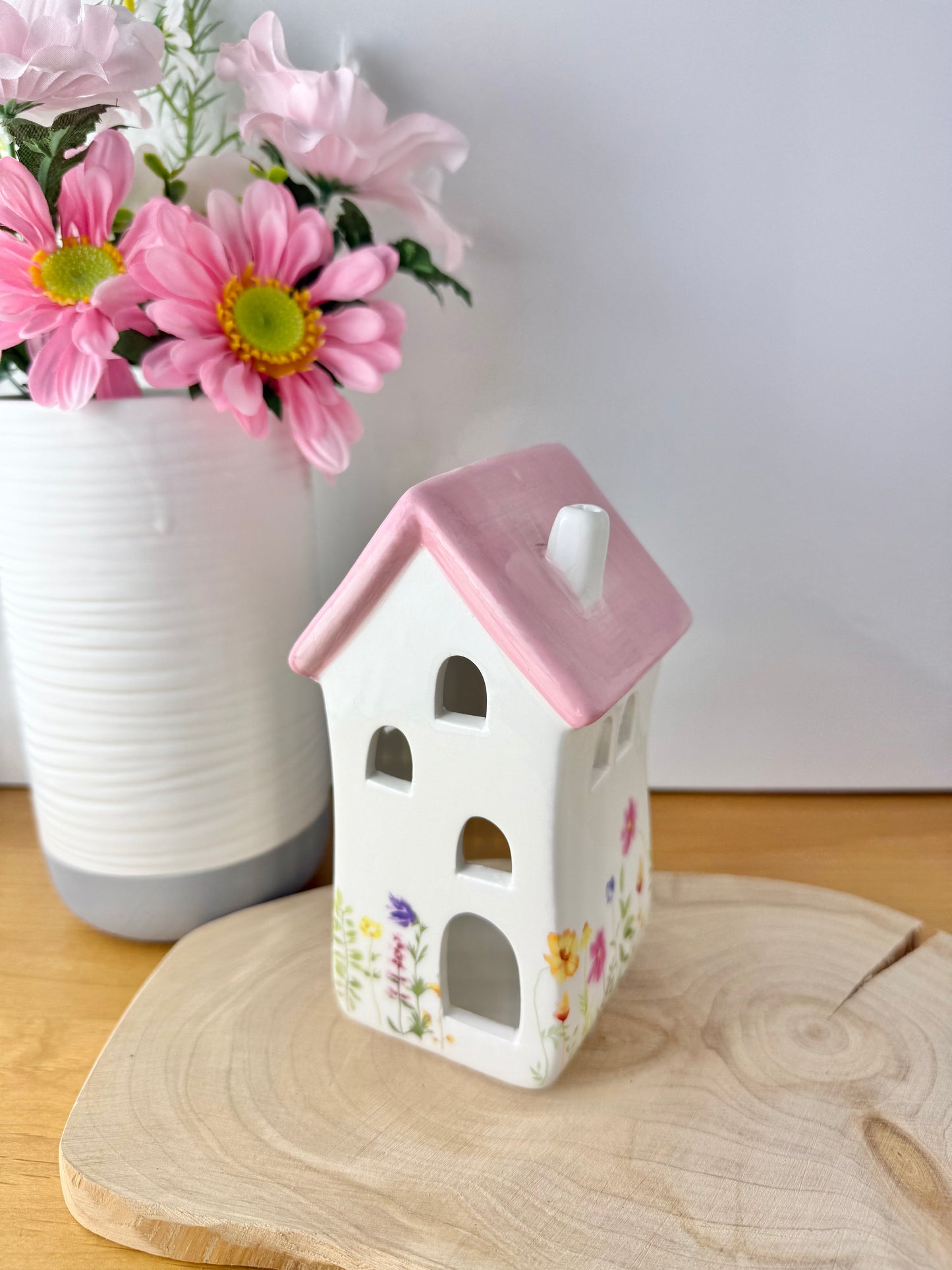Meadow House Pink Tealight Holder - 2 sizes