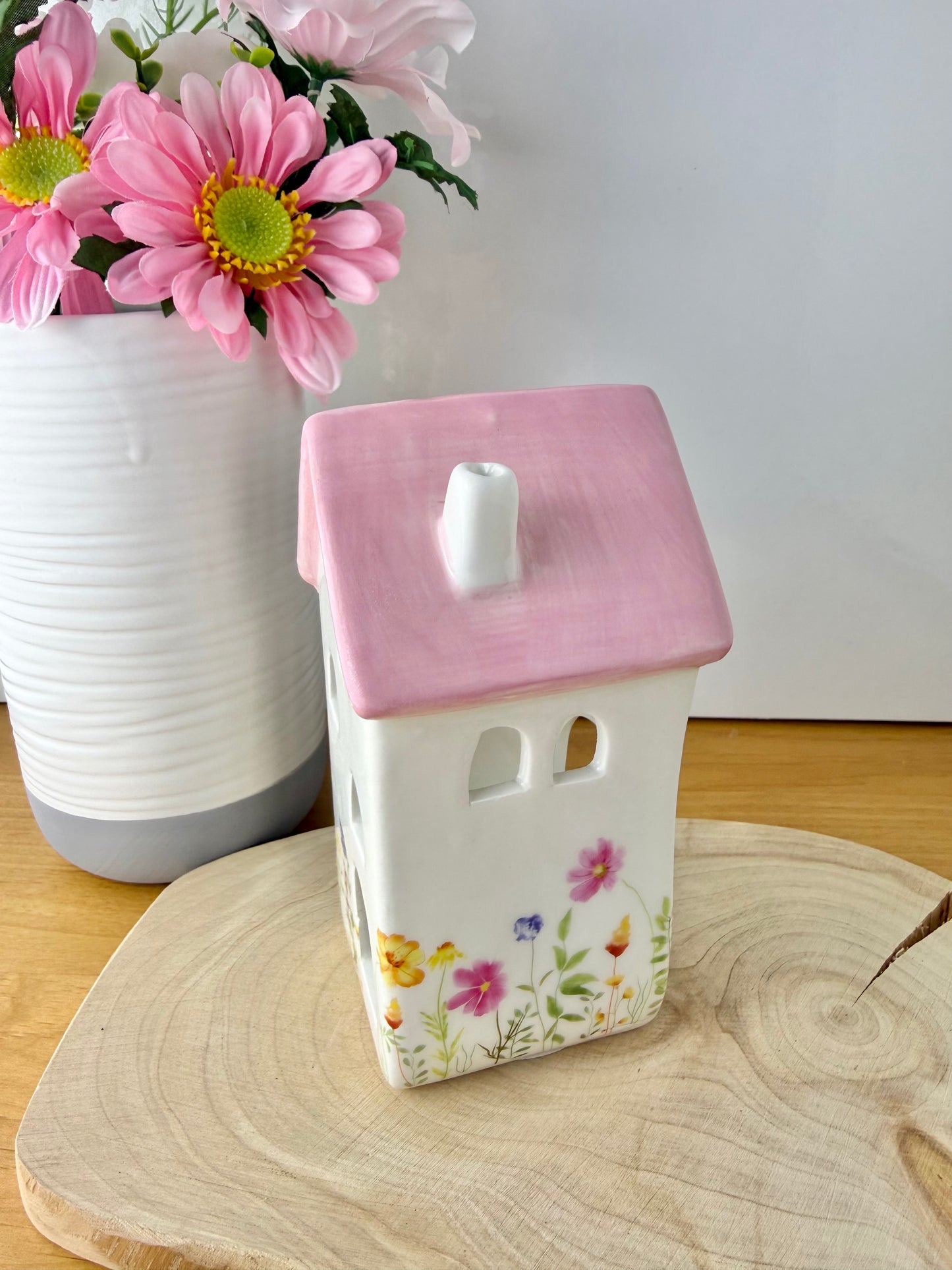 Meadow House Pink Tealight Holder - 2 sizes