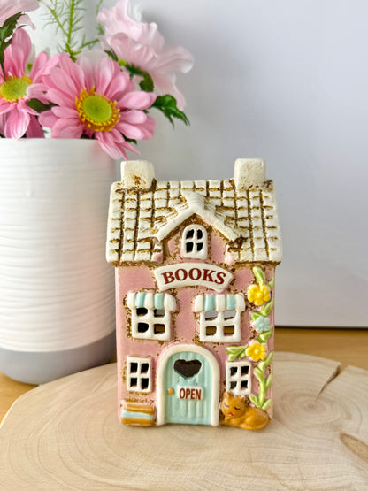 Village Pottery Book Shop Tea Light Holder