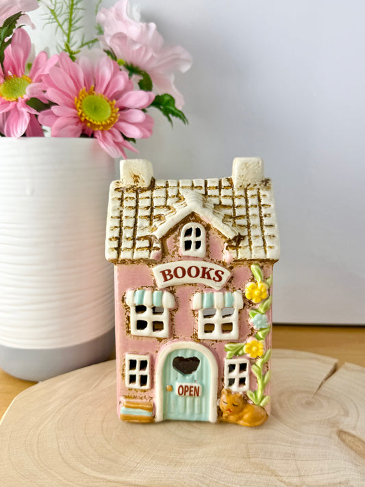 Village Pottery Book Shop Tea Light Holder