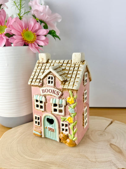 Village Pottery Book Shop Tea Light Holder