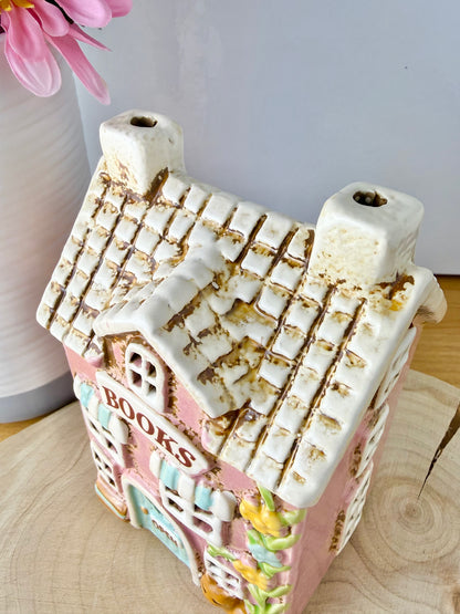 Village Pottery Book Shop Tea Light Holder