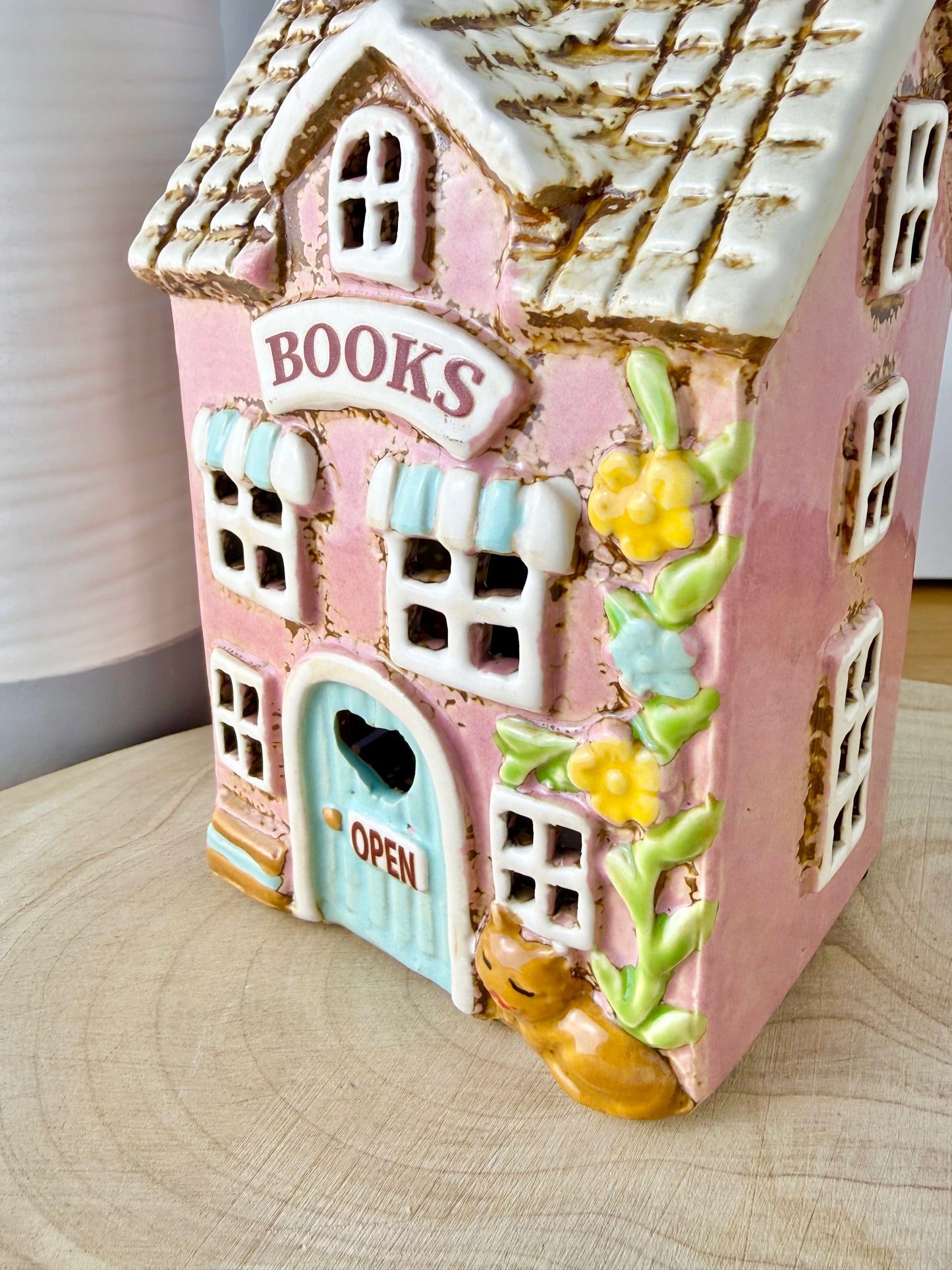 Village Pottery Book Shop Tea Light Holder