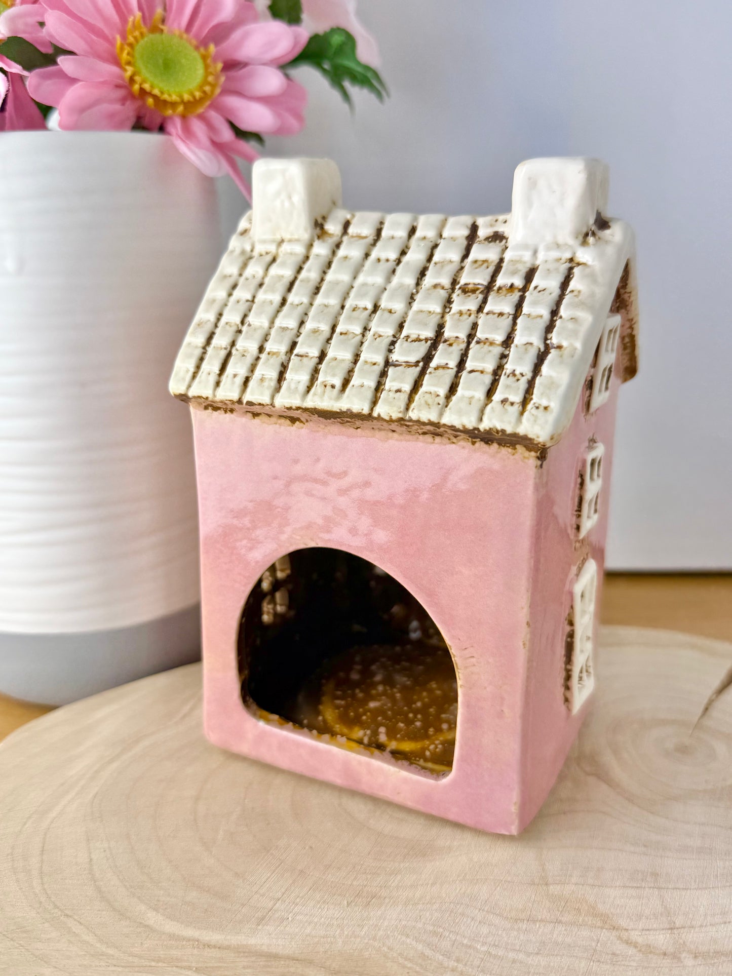 Village Pottery Book Shop Tea Light Holder