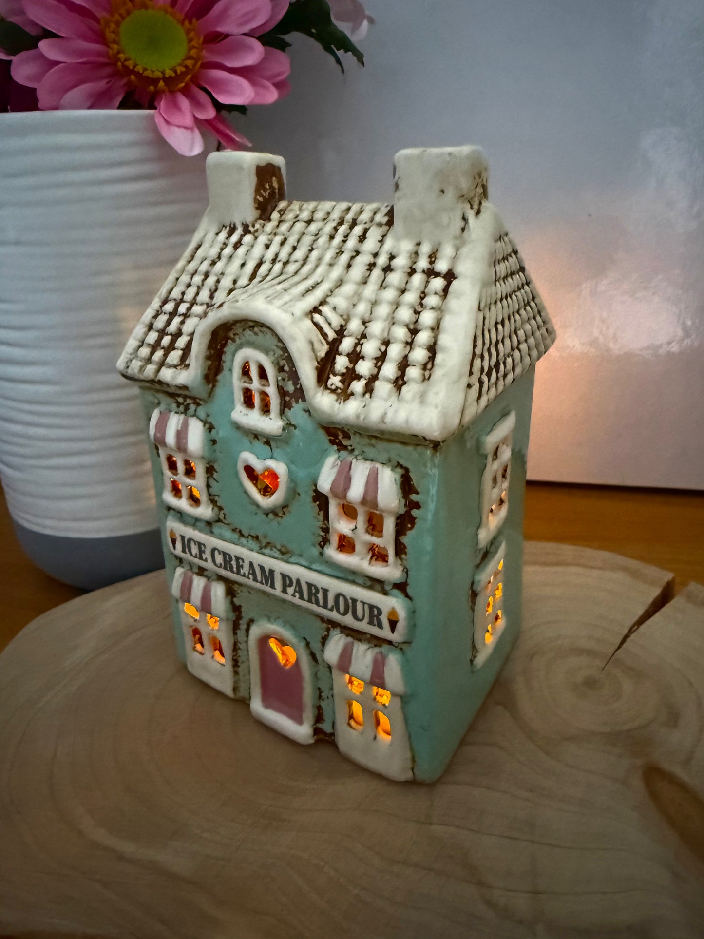 Village Pottery Ice Cream Parlour Tea Light Holder