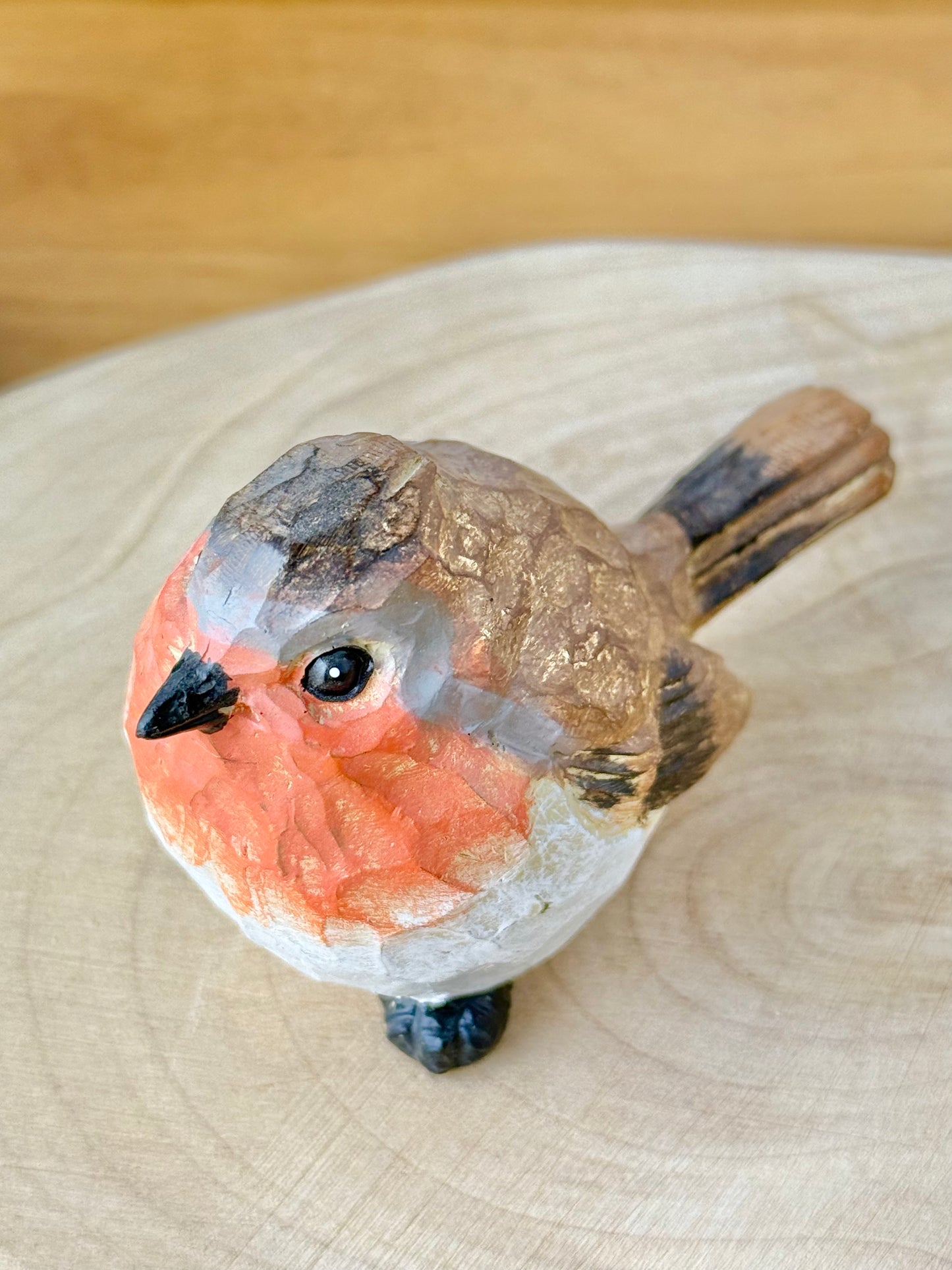 Carved Robin statue