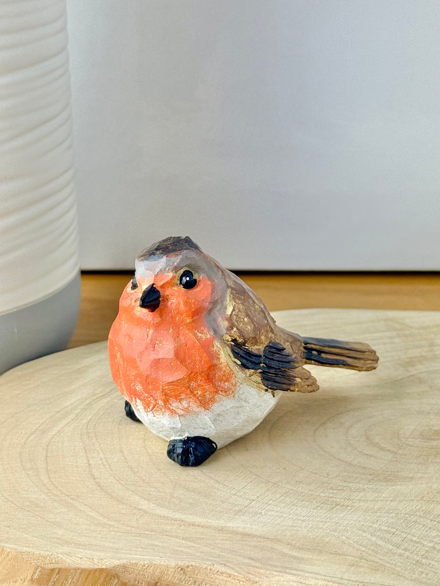 Carved Robin statue