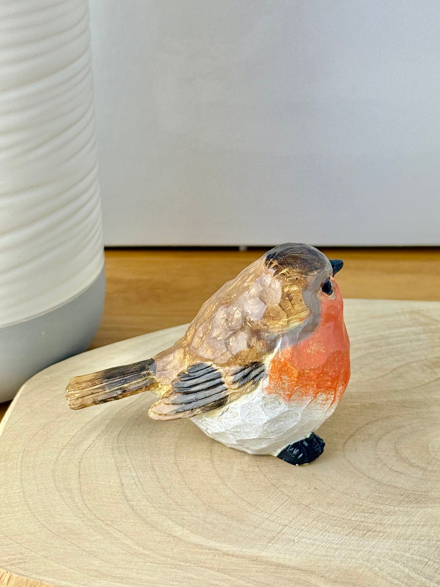 Carved Robin statue
