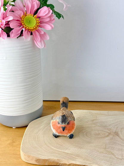 Carved Robin statue