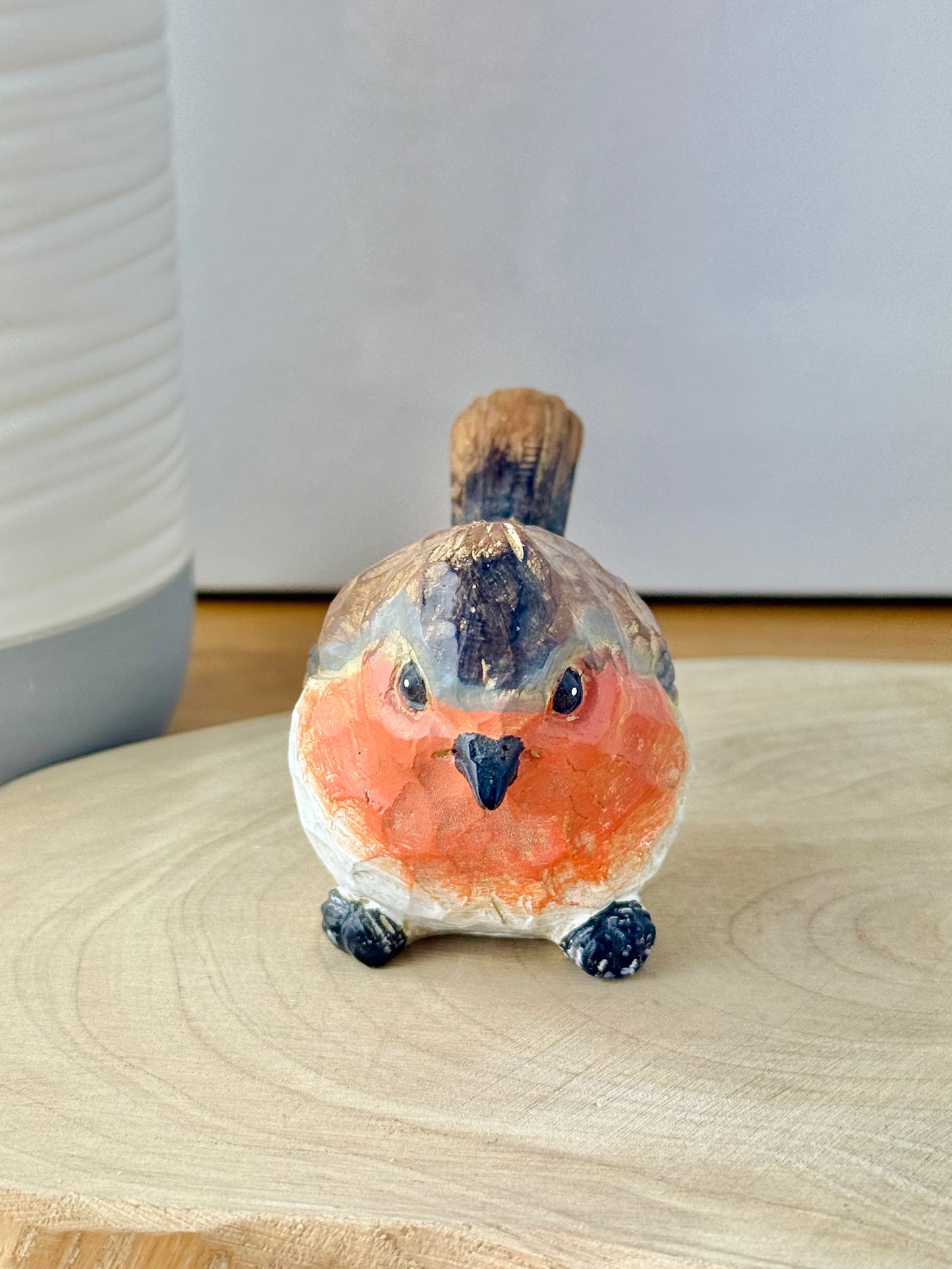 Carved Robin statue