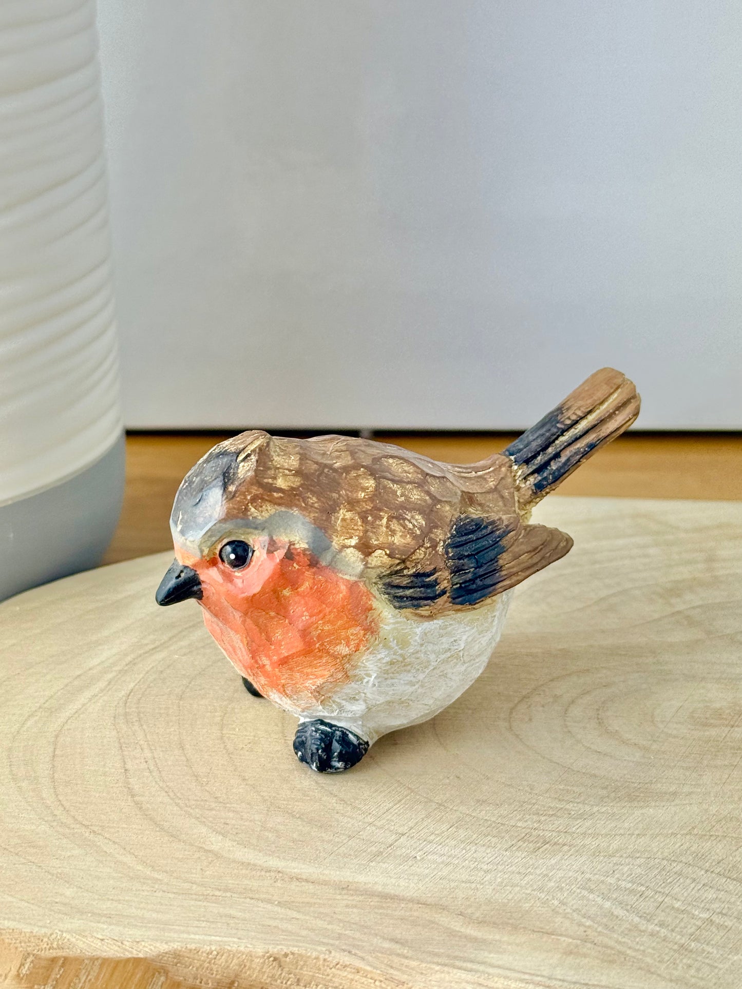 Carved Robin statue