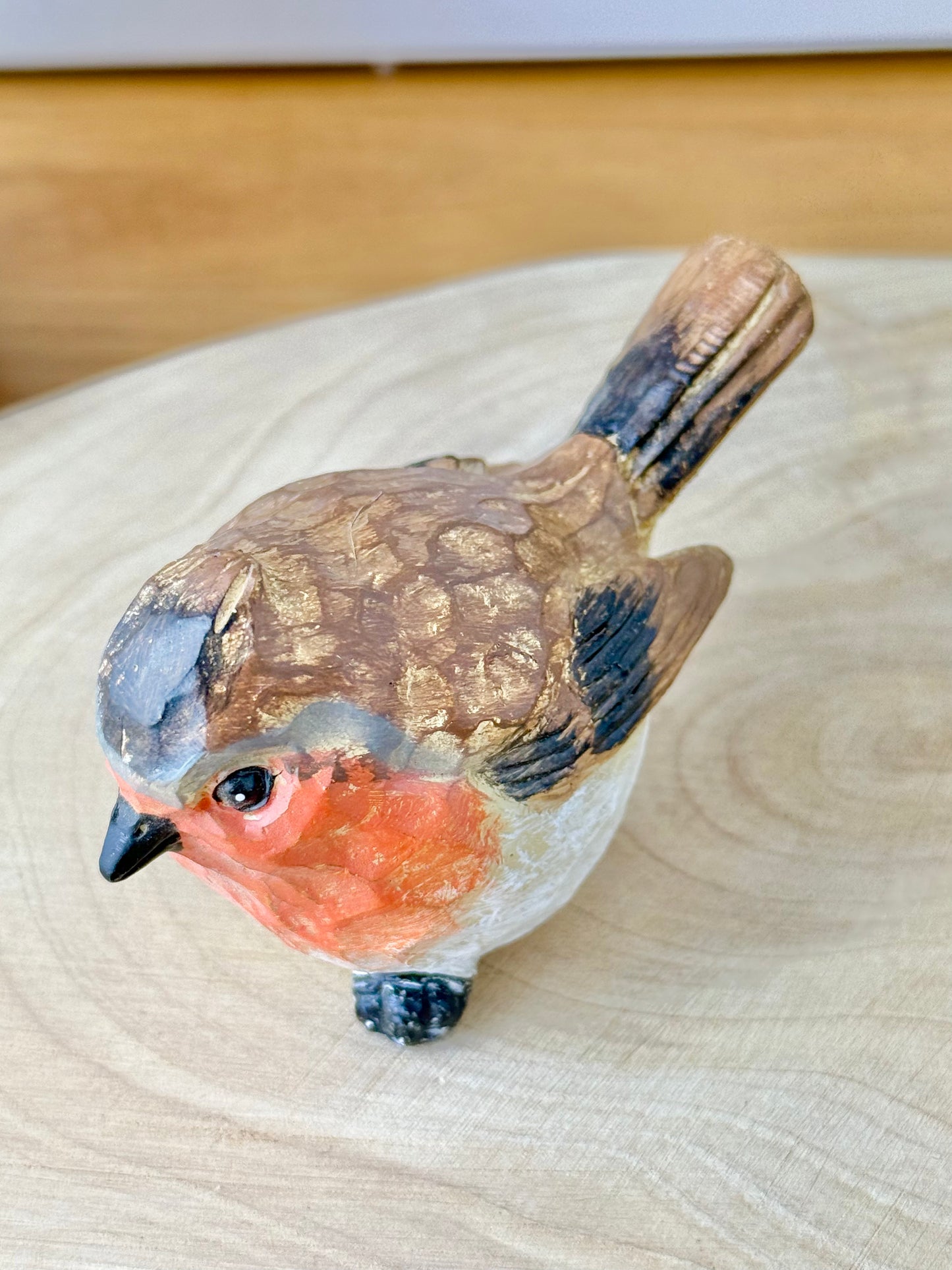Carved Robin statue
