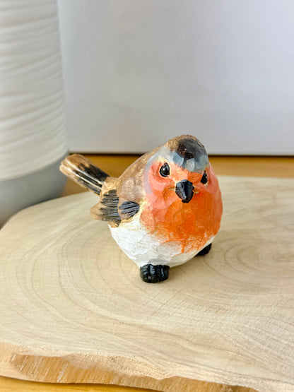 Carved Robin statue