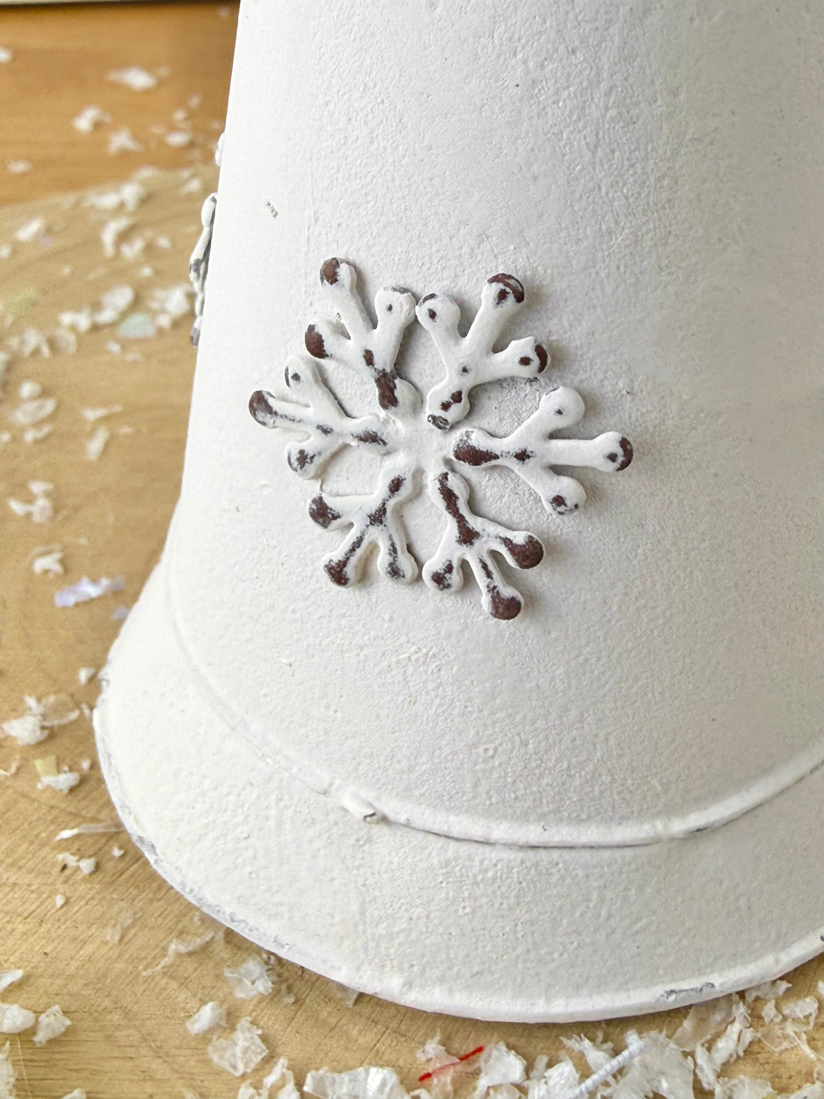 White Metal Bell with Snowflake design - 2 Sizes