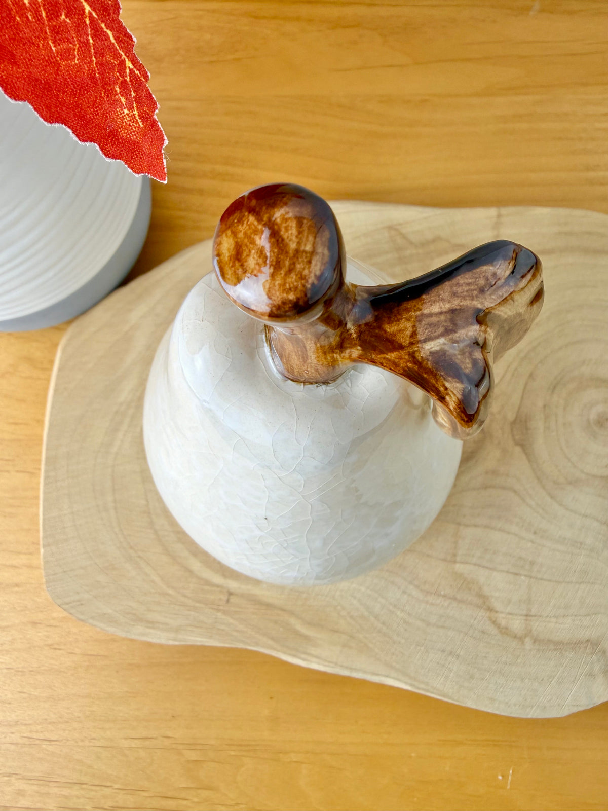 Ceramic Glazed Apple & Pear Ornaments