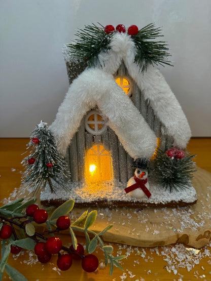 Alpine Light Up Large Log Cabin