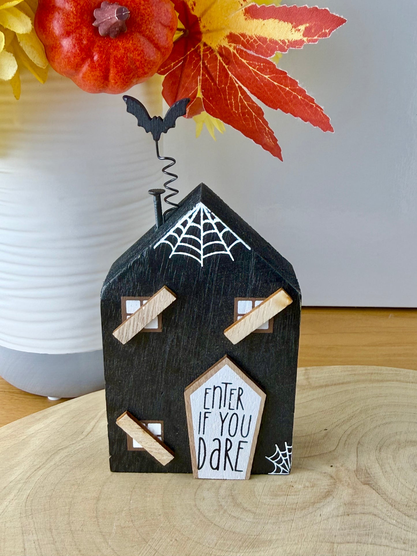 Pair of Wooden Halloween Houses
