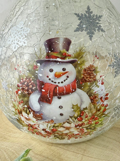 Light up Snowman Teardrop