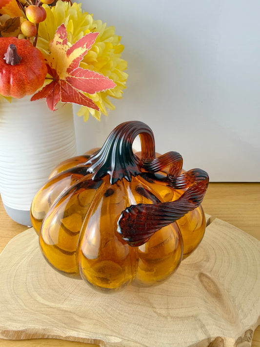 GlassAmber Pumpkin - large