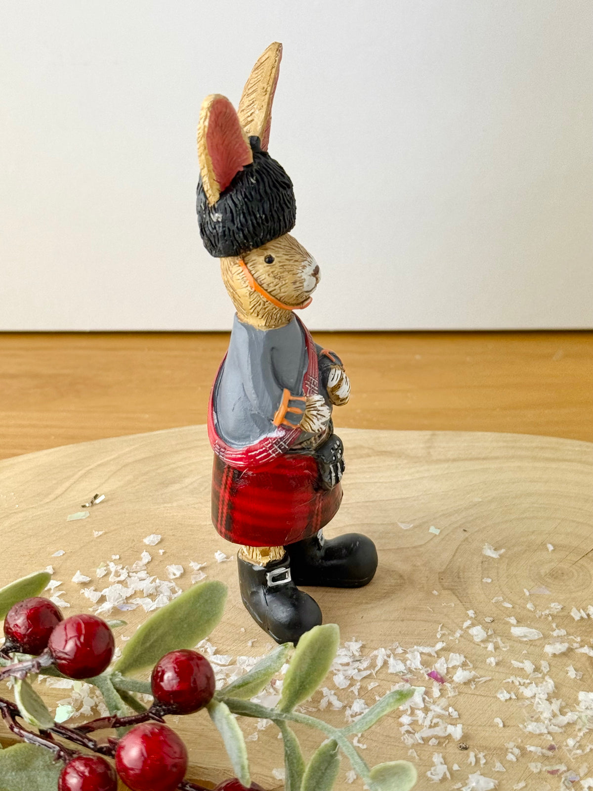 Jasper Rabbit wearing Scottish Tartan Kilt & Sporran