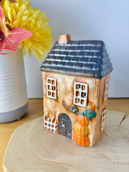 Autumn house with Pumpkins
