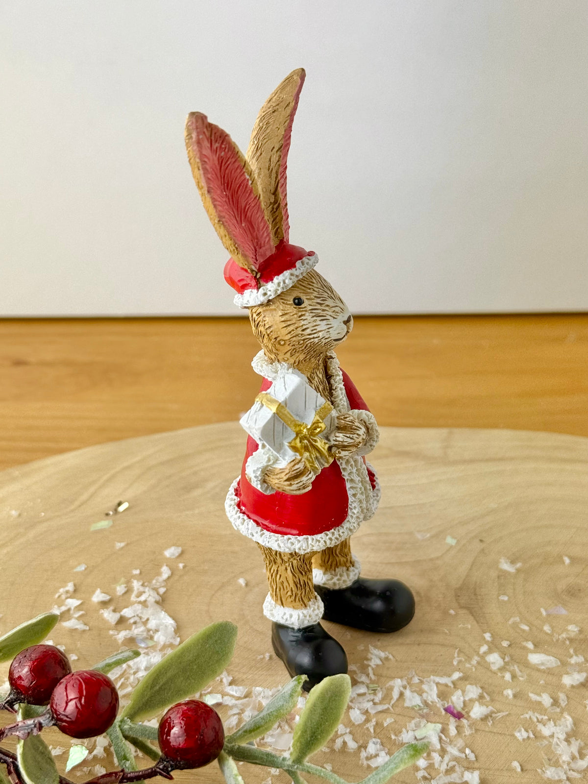 Jasper Rabbit in Santa Costume
