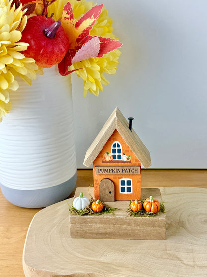 Autumn Wooden House - Pumpkin Patch