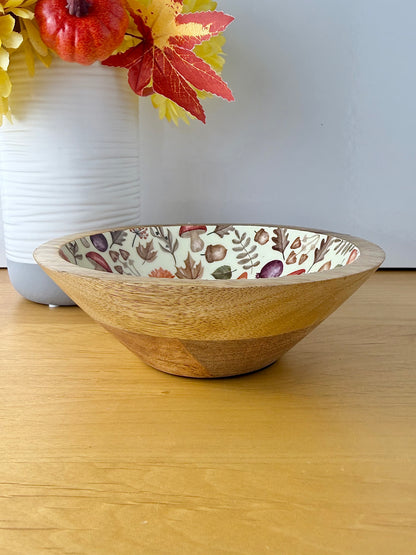 Wooden Autumnal Serving Bowls